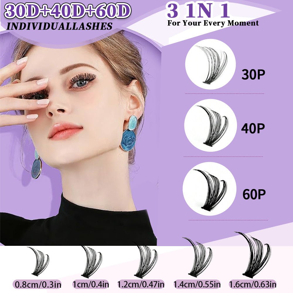 32 Rows Of Eyelashes Book Cluster 640 Segmented Lashes Set - Sweet Essence4