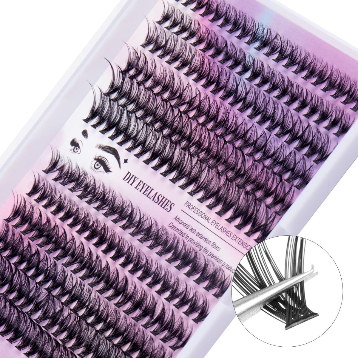12 Rows Of 30D Plus 40D Clusters Of 240 Segmented Lashes Set - Sweet Essence4