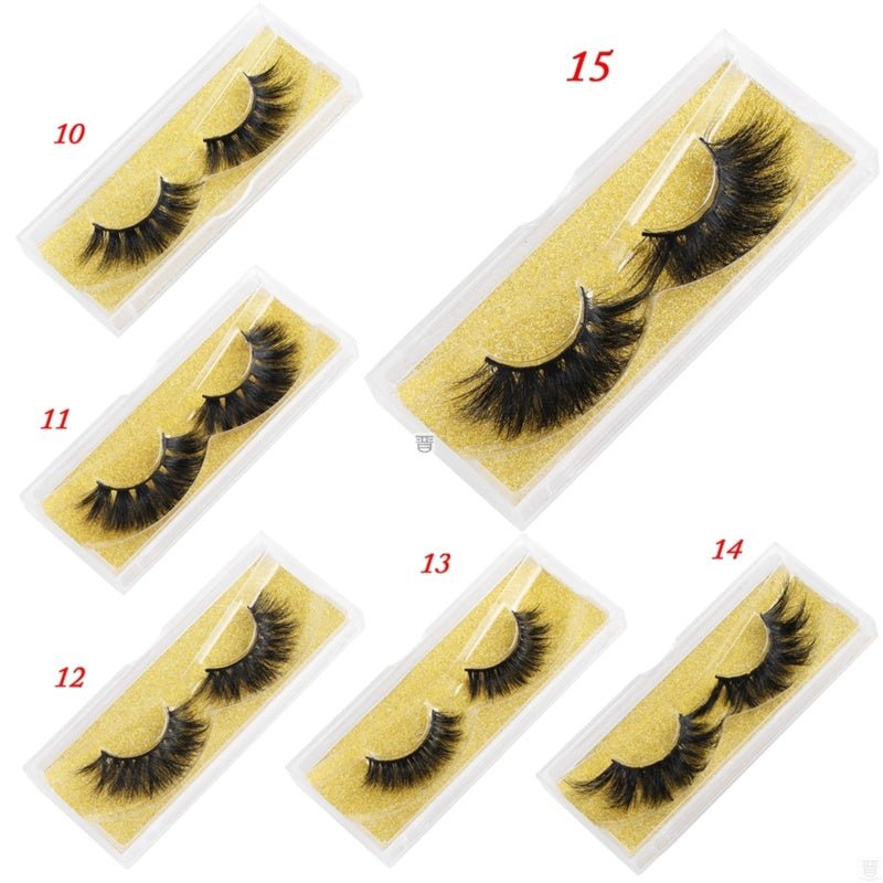 Mink Eyelashes 25mm Wispy Fluffy Fake Lashes - Sweet Essence0