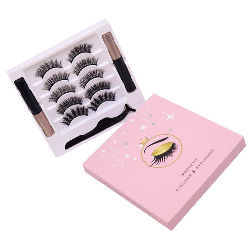 Magnetic Eyelashes Eyeliner Set Long Lasting False Mink Waterproof Eye Lashes Extension Reusable Beauty Makeup Tool - Sweet Essence0