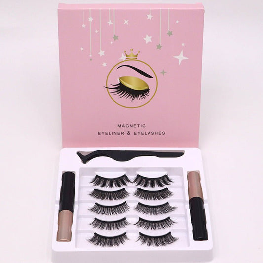 Magnetic Eyelashes Eyeliner Set Long Lasting False Mink Waterproof Eye Lashes Extension Reusable Beauty Makeup Tool - Sweet Essence0