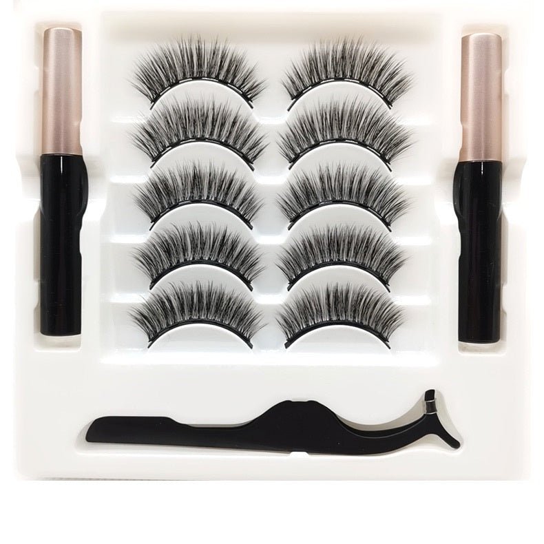 Magnetic Eyelashes Eyeliner Set Long Lasting False Mink Waterproof Eye Lashes Extension Reusable Beauty Makeup Tool - Sweet Essence0