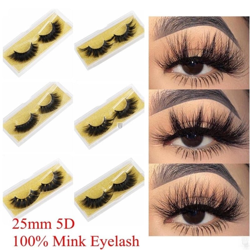 Mink Eyelashes 25mm Wispy Fluffy Fake Lashes - Sweet Essence0