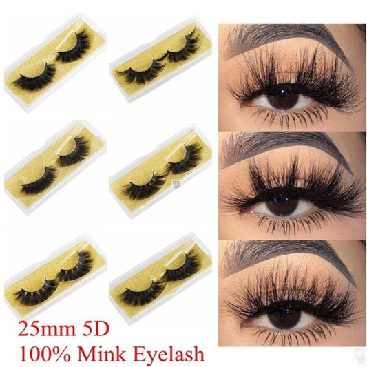 Mink Eyelashes 25mm Wispy Fluffy Fake Lashes - Sweet Essence0