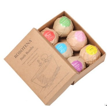 6 pcs Organic Bath Bombs Bubble Bath Mint Lavender Rose Scented - Sweet Essencebath bombs