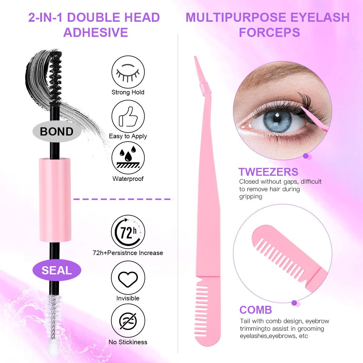 12 Rows Of 30D Plus 40D Clusters Of 240 Segmented Lashes Set - Sweet Essence4