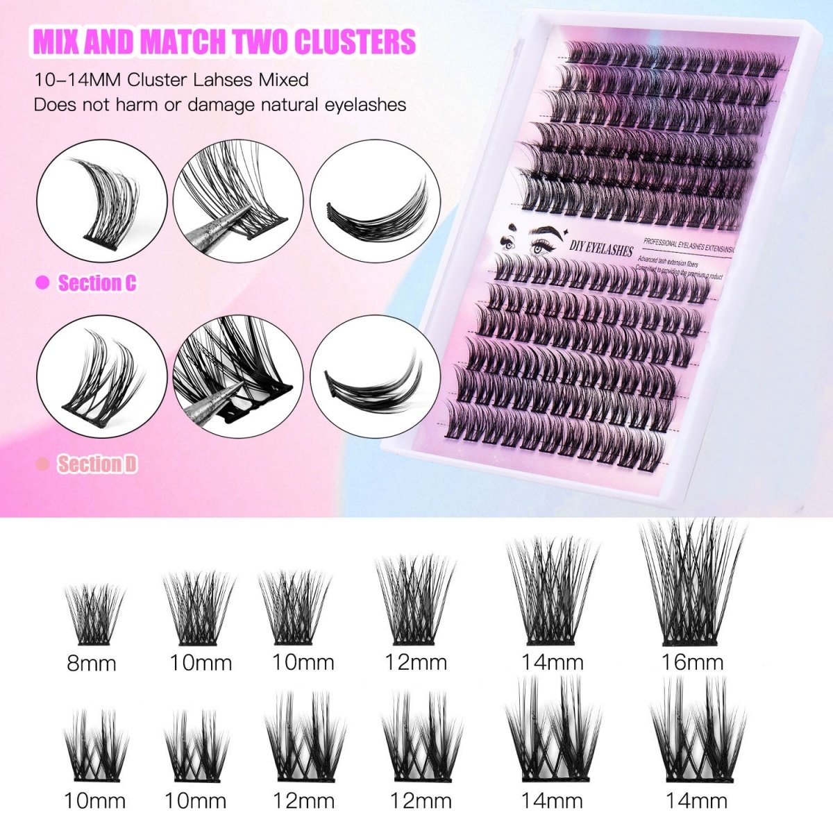 12 Rows Of 150 Segmented Lashes In Clusters - Sweet Essence4