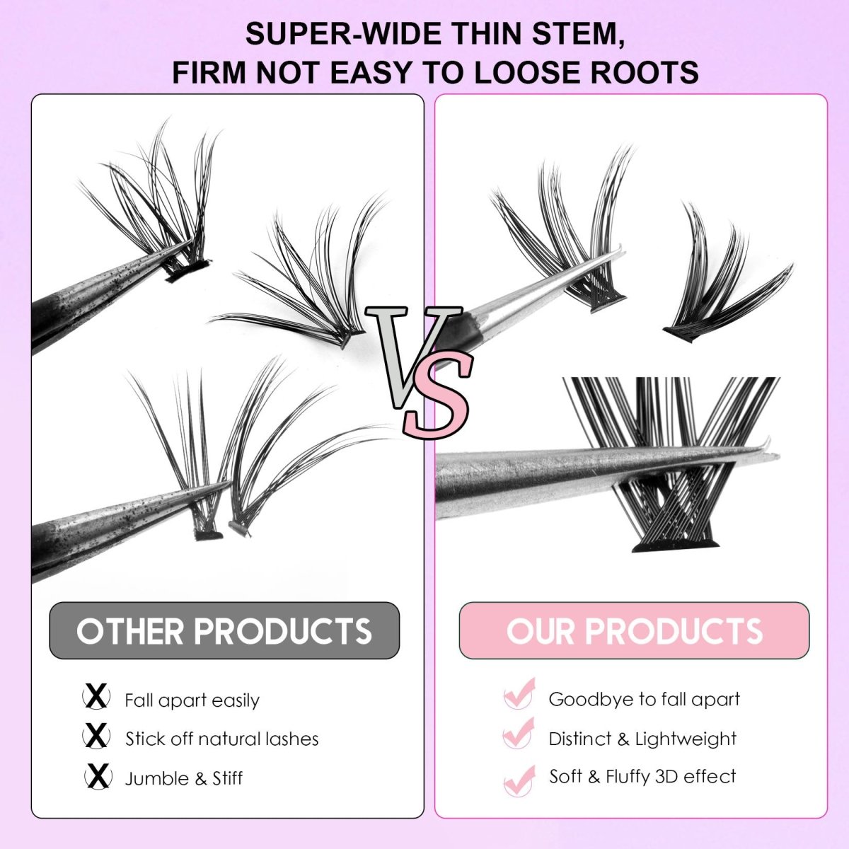 12 Rows Of 30D Plus 40D Clusters Of 240 Segmented Lashes Set - Sweet Essence4