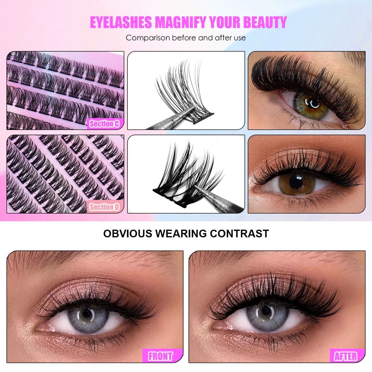 12 Rows Of 150 Segmented Lashes In Clusters - Sweet Essence4