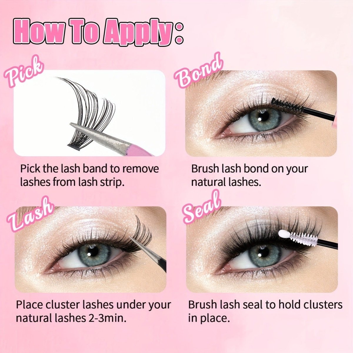 12 Rows Of 150 Segmented Lashes In Clusters - Sweet Essence4